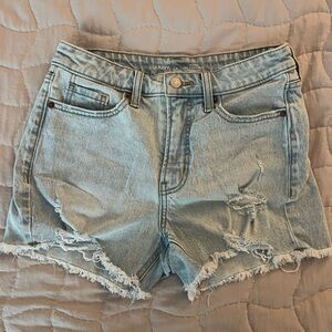 Old Navy Faded Blue Ripped Jean Shorts